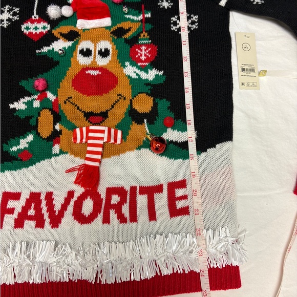 Ugly Christmas Sweater Santa’s Favorite Women's Size S NWT - Picture 2 of 6